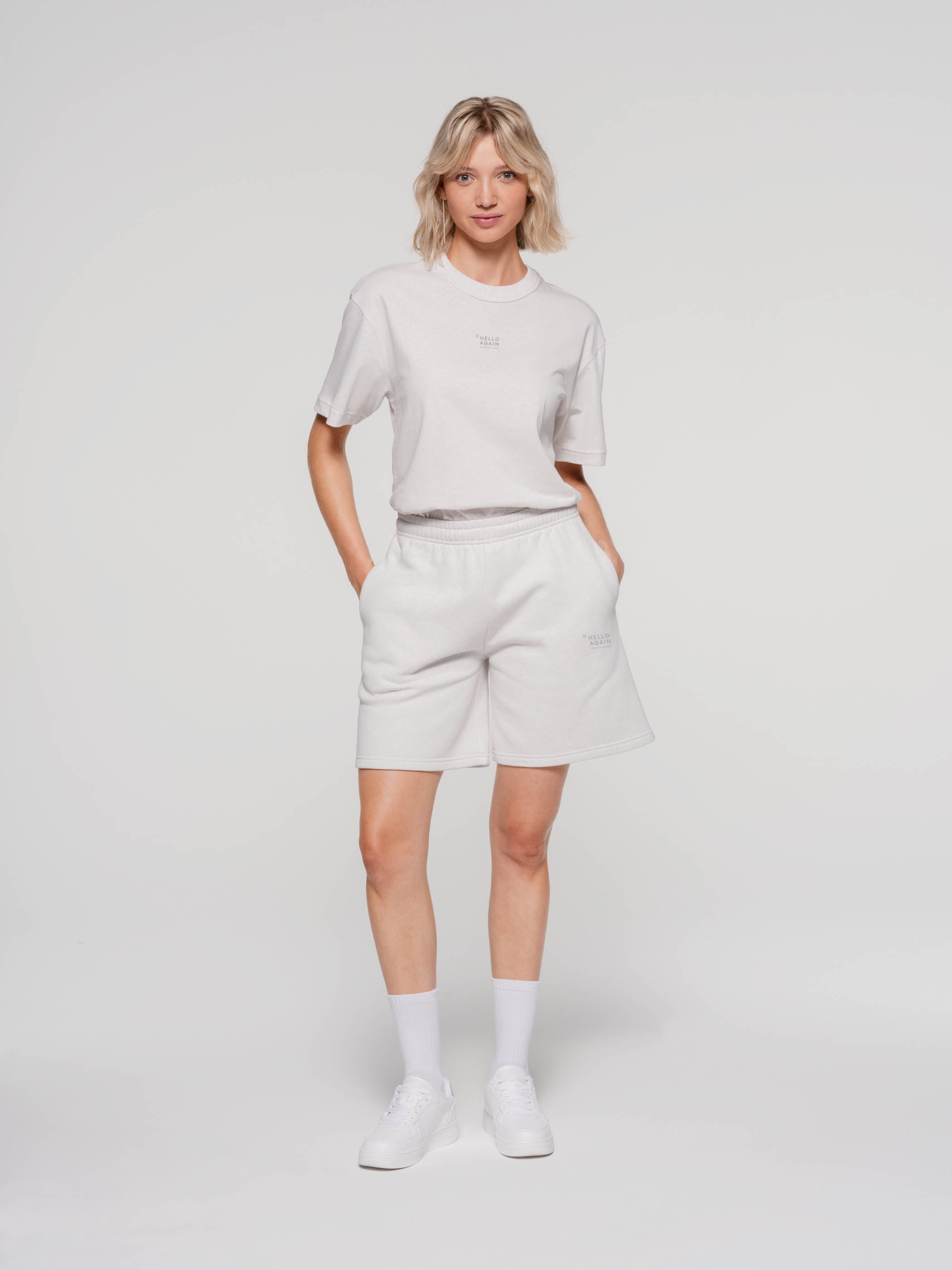 NO.3016 - HELLO AGAIN Sweatshorts